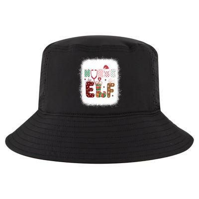 Nurse Elf Christmas Stethoscope Nurses Xmas Pajamas Gift Cool Comfort Performance Bucket Hat