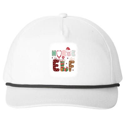 Nurse Elf Christmas Stethoscope Nurses Xmas Pajamas Gift Snapback Five-Panel Rope Hat