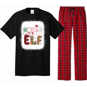 Nurse Elf Christmas Stethoscope Nurses Xmas Pajamas Gift Pajama Set