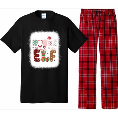 Nurse Elf Christmas Stethoscope Nurses Xmas Pajamas Gift Pajama Set