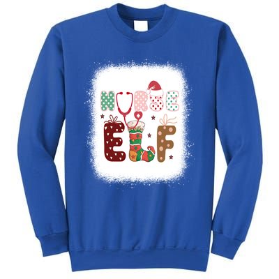 Nurse Elf Christmas Stethoscope Nurses Xmas Pajamas Gift Sweatshirt