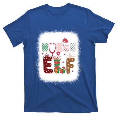 Nurse Elf Christmas Stethoscope Nurses Xmas Pajamas Gift T-Shirt