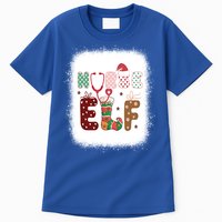 Nurse Elf Christmas Stethoscope Nurses Xmas Pajamas Gift Tall T-Shirt