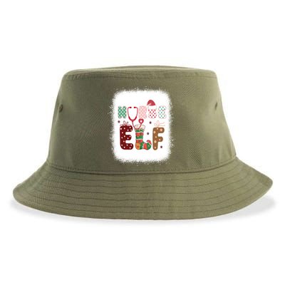 Nurse Elf Christmas Stethoscope Nurses Xmas Pajamas Gift Sustainable Bucket Hat