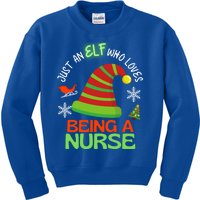 Nurse Elf Christmas Party Matching Family Gift Kids Sweatshirt