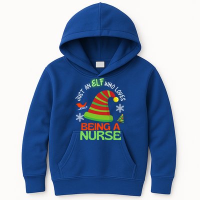 Nurse Elf Christmas Party Matching Family Gift Kids Hoodie