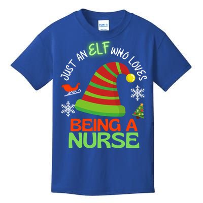 Nurse Elf Christmas Party Matching Family Gift Kids T-Shirt