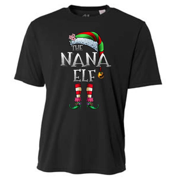 Nana Elf Christmas Family Festive Gift Cooling Performance Crew T-Shirt