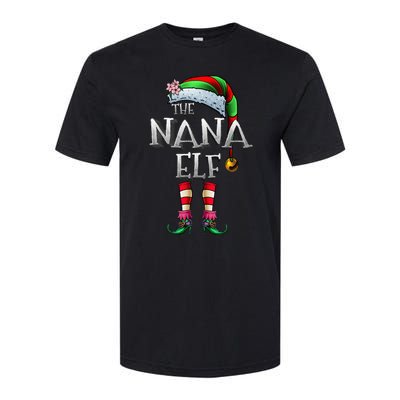 Nana Elf Christmas Family Festive Gift Softstyle® CVC T-Shirt