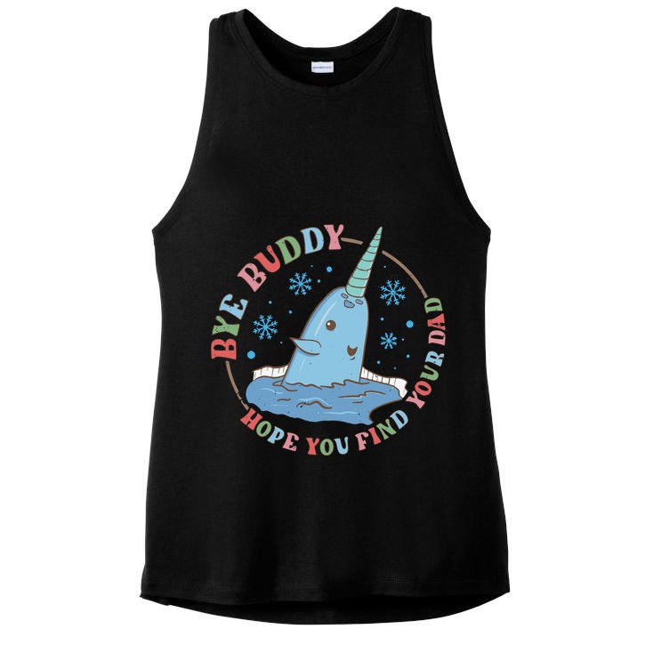 Narwhal Elf Christmas Movie Funny Holiday Ladies PosiCharge Tri-Blend Wicking Tank
