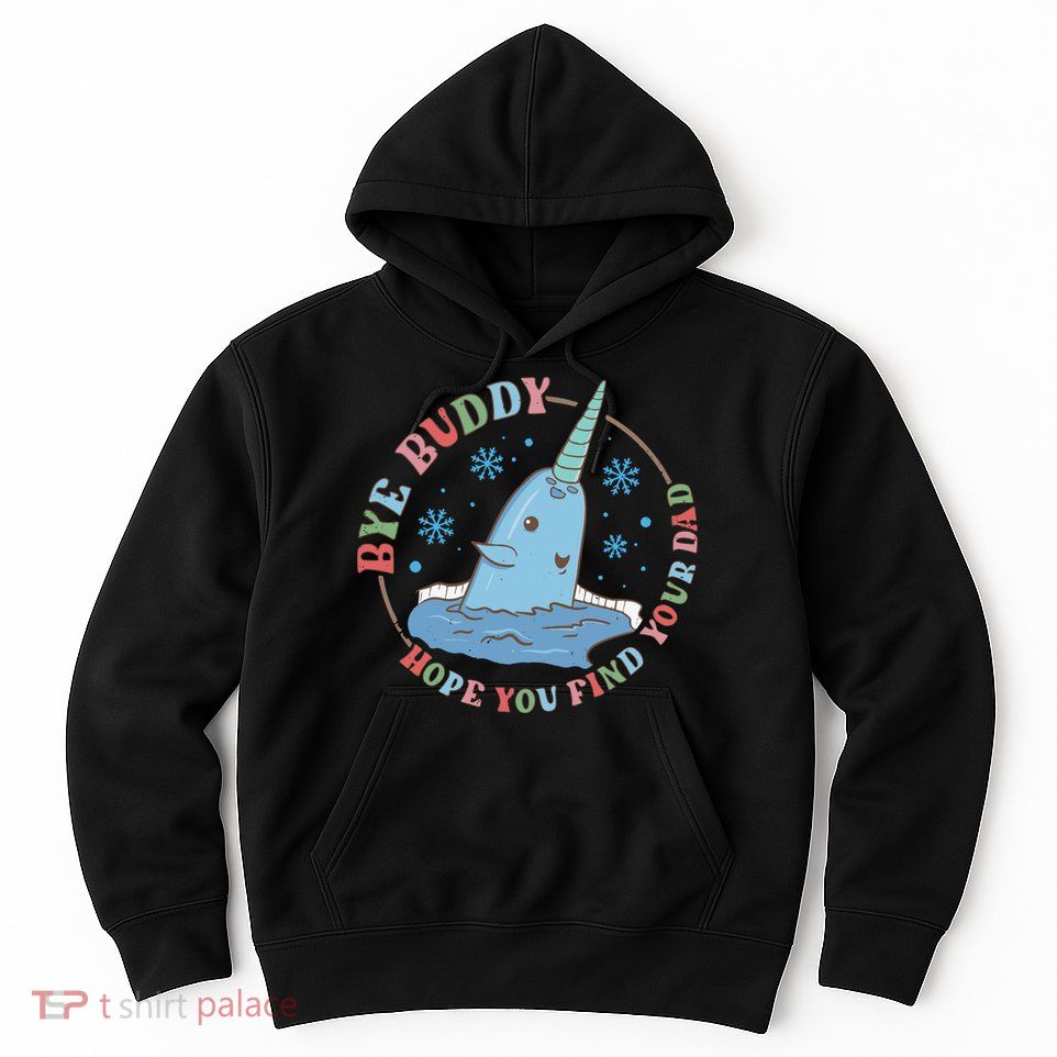 Narwhal Elf Christmas Movie Funny Holiday Hoodie