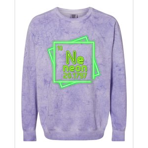 Neon Element Chemistry Periodic Table Science Nerd Colorblast Crewneck Sweatshirt