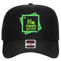 Neon Element Chemistry Periodic Table Science Nerd High Crown Mesh Back Trucker Hat