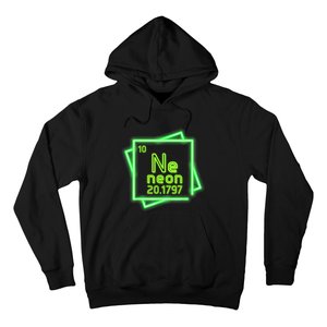 Neon Element Chemistry Periodic Table Science Nerd Hoodie