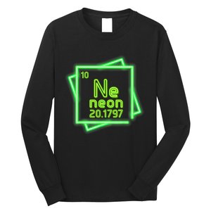 Neon Element Chemistry Periodic Table Science Nerd Long Sleeve Shirt