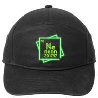 Neon Element Chemistry Periodic Table Science Nerd 7-Panel Snapback Hat