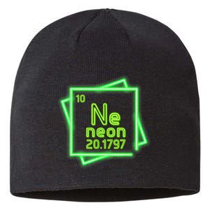 Neon Element Chemistry Periodic Table Science Nerd Sustainable Beanie