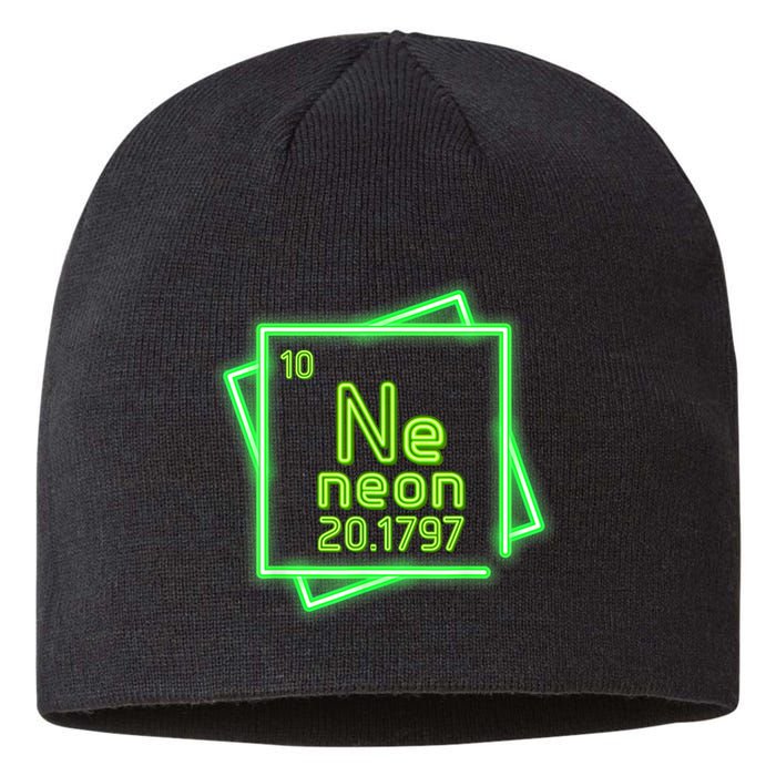 Neon Element Chemistry Periodic Table Science Nerd Sustainable Beanie