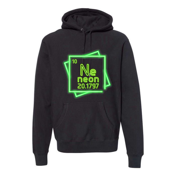 Neon Element Chemistry Periodic Table Science Nerd Premium Hoodie