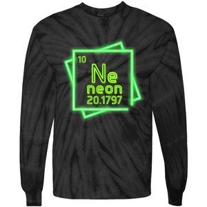 Neon Element Chemistry Periodic Table Science Nerd Tie-Dye Long Sleeve Shirt