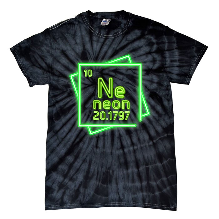 Neon Element Chemistry Periodic Table Science Nerd Tie-Dye T-Shirt