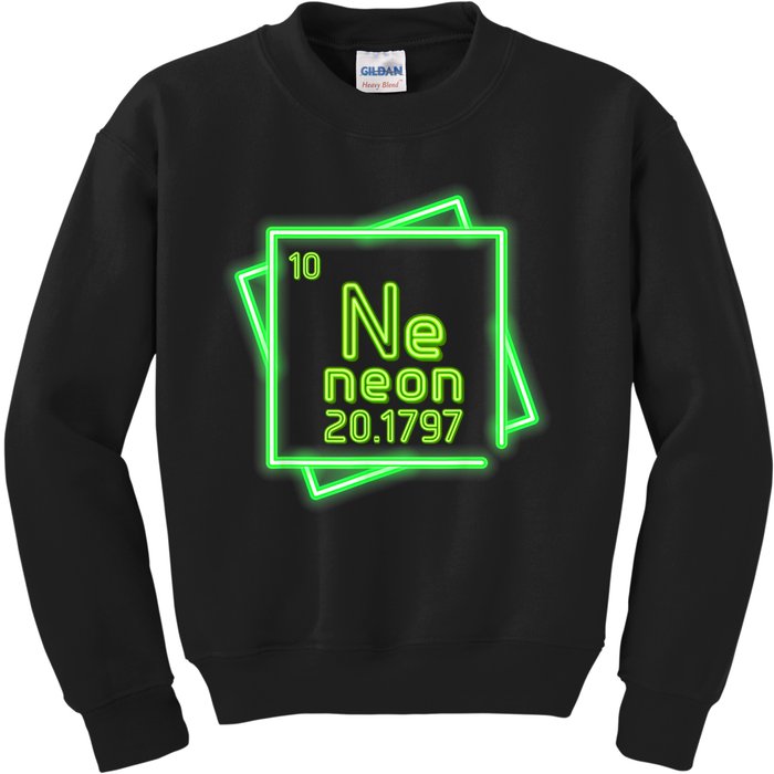 Neon Element Chemistry Periodic Table Science Nerd Kids Sweatshirt