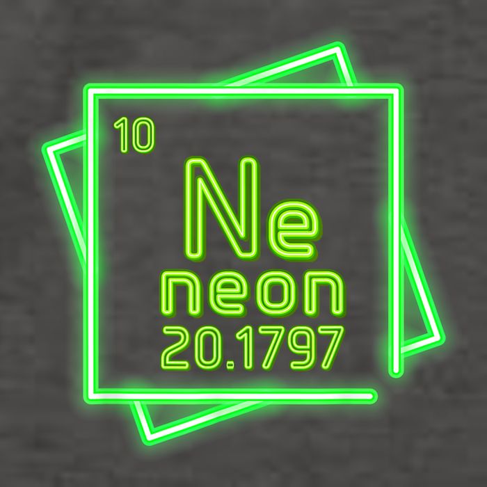 Neon Element Chemistry Periodic Table Science Nerd Vector Backpack