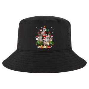 Norwegian Elkhound Christmas Tree Lights Funny Dog Xmas Gift Cool Comfort Performance Bucket Hat