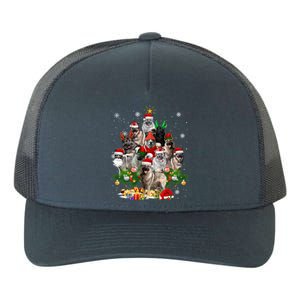 Norwegian Elkhound Christmas Tree Lights Funny Dog Xmas Gift Yupoong Adult 5-Panel Trucker Hat