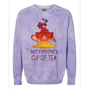 Not Everyones Cup Of Tea Coffeelover Morning Coffee Addict Gift Colorblast Crewneck Sweatshirt