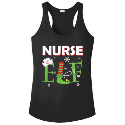 Nurse Elf Christmas Matching Group Costume Xmas Gift Ladies PosiCharge Competitor Racerback Tank