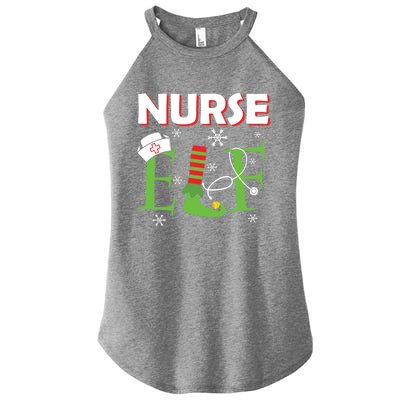 Nurse Elf Christmas Matching Group Costume Xmas Gift Women’s Perfect Tri Rocker Tank