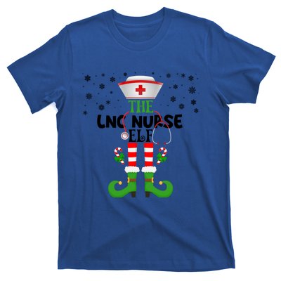 Nurse Elf Christmas Matching Picu Nicu Er Nursing Gift T-Shirt