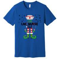 Nurse Elf Christmas Matching Picu Nicu Er Nursing Gift Premium T-Shirt