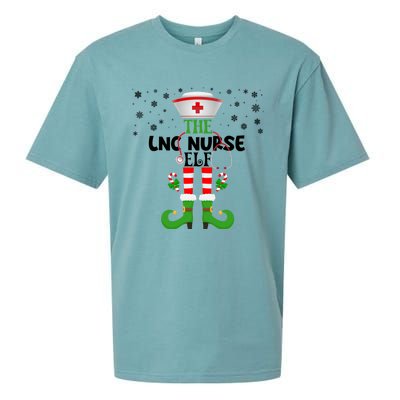 Nurse Elf Christmas Matching Picu Nicu Er Nursing Gift Sueded Cloud Jersey T-Shirt