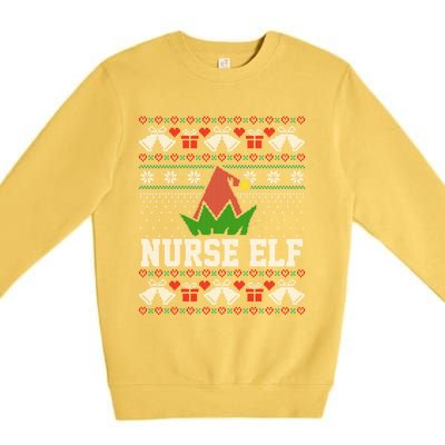 Nurse Elf Cute Gift Premium Crewneck Sweatshirt