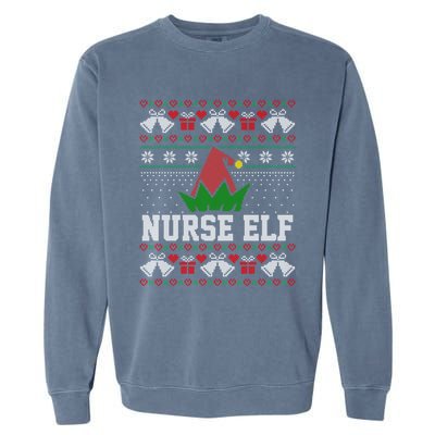 Nurse Elf Cute Gift Garment-Dyed Sweatshirt