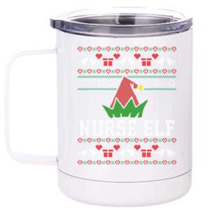 Nurse Elf Cute Gift 12 oz Stainless Steel Tumbler Cup