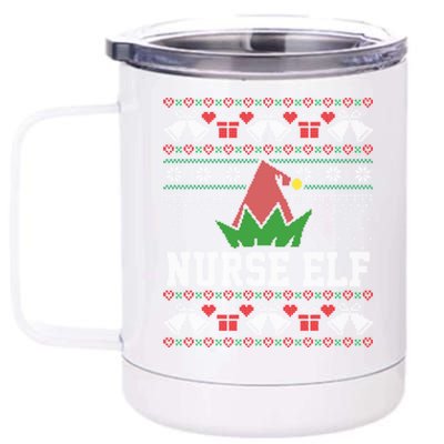 Nurse Elf Cute Gift 12 oz Stainless Steel Tumbler Cup