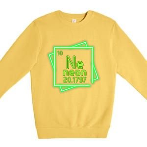 Neon Element Chemistry Periodic Table Science Nerd Premium Crewneck Sweatshirt