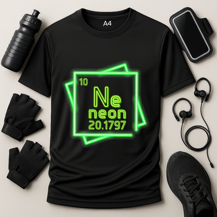 Neon Element Chemistry Periodic Table Science Nerd Performance Shirt
