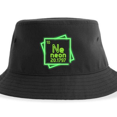 Neon Element Chemistry Periodic Table Science Nerd Sustainable Bucket Hat