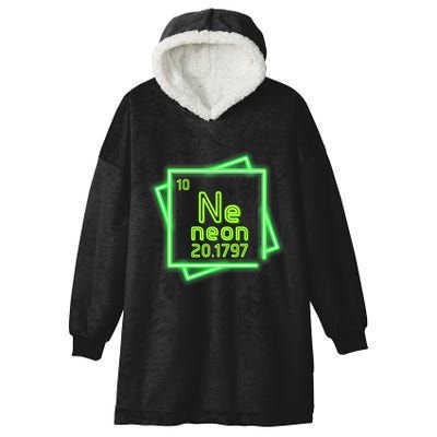 Neon Element Chemistry Periodic Table Science Nerd Hooded Wearable Blanket