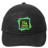 Neon Element Chemistry Periodic Table Science Nerd 7-Panel Snapback Hat