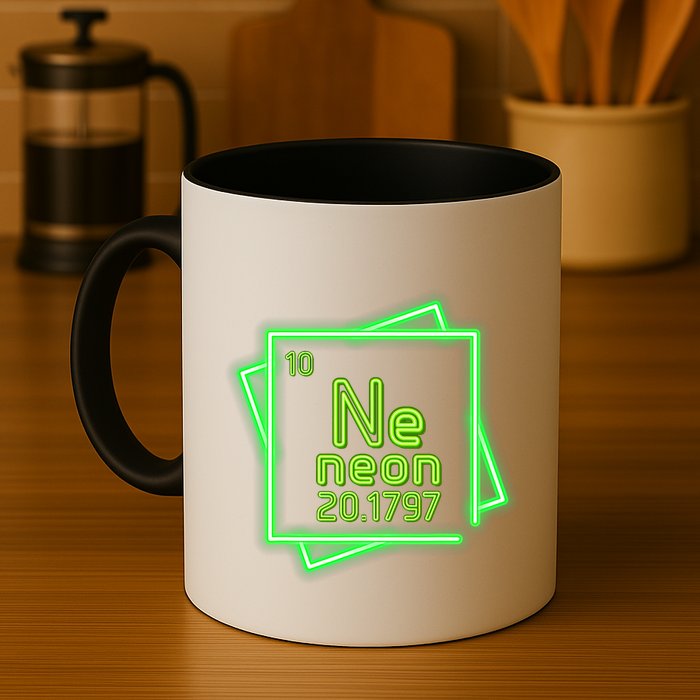 Neon Element Chemistry Periodic Table Science Nerd Coffee Mug