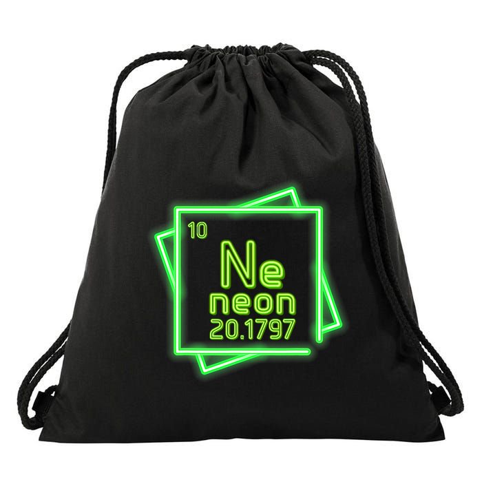 Neon Element Chemistry Periodic Table Science Nerd Drawstring Bag