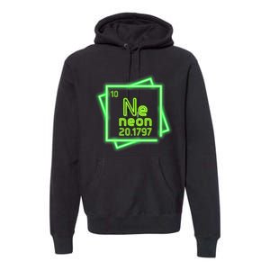 Neon Element Chemistry Periodic Table Science Nerd Premium Hoodie