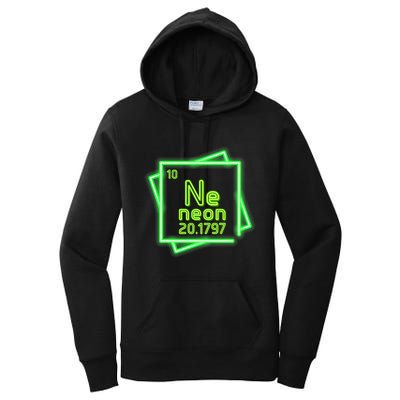 Neon Element Chemistry Periodic Table Science Nerd Women's Pullover Hoodie