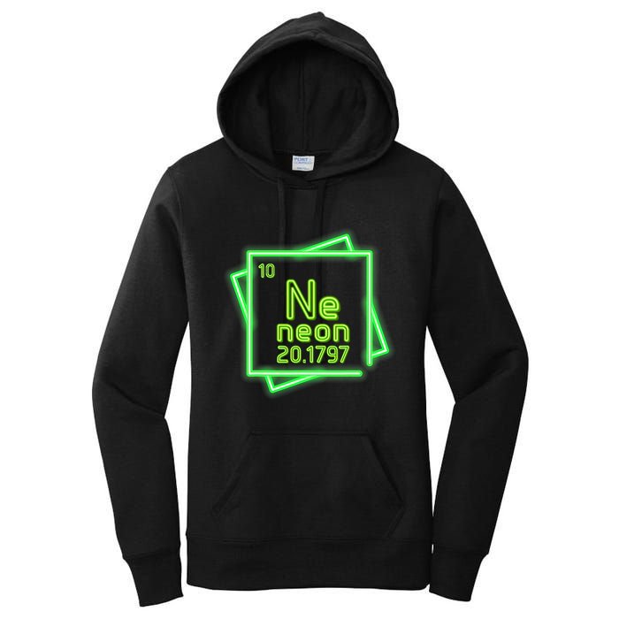 Neon Element Chemistry Periodic Table Science Nerd Women's Pullover Hoodie