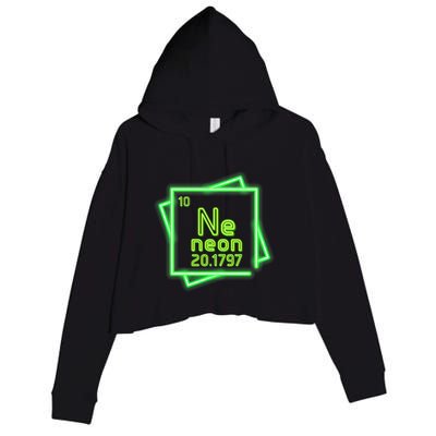 Neon Element Chemistry Periodic Table Science Nerd Crop Fleece Hoodie